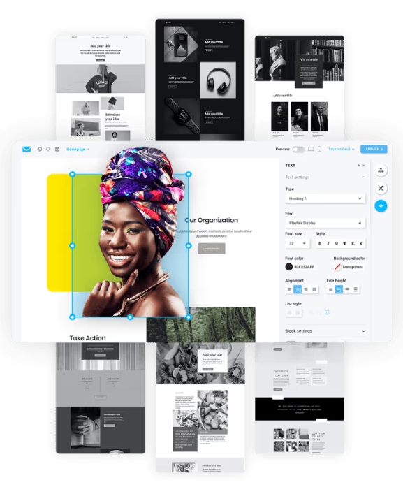 Mockup di landing page efficaci